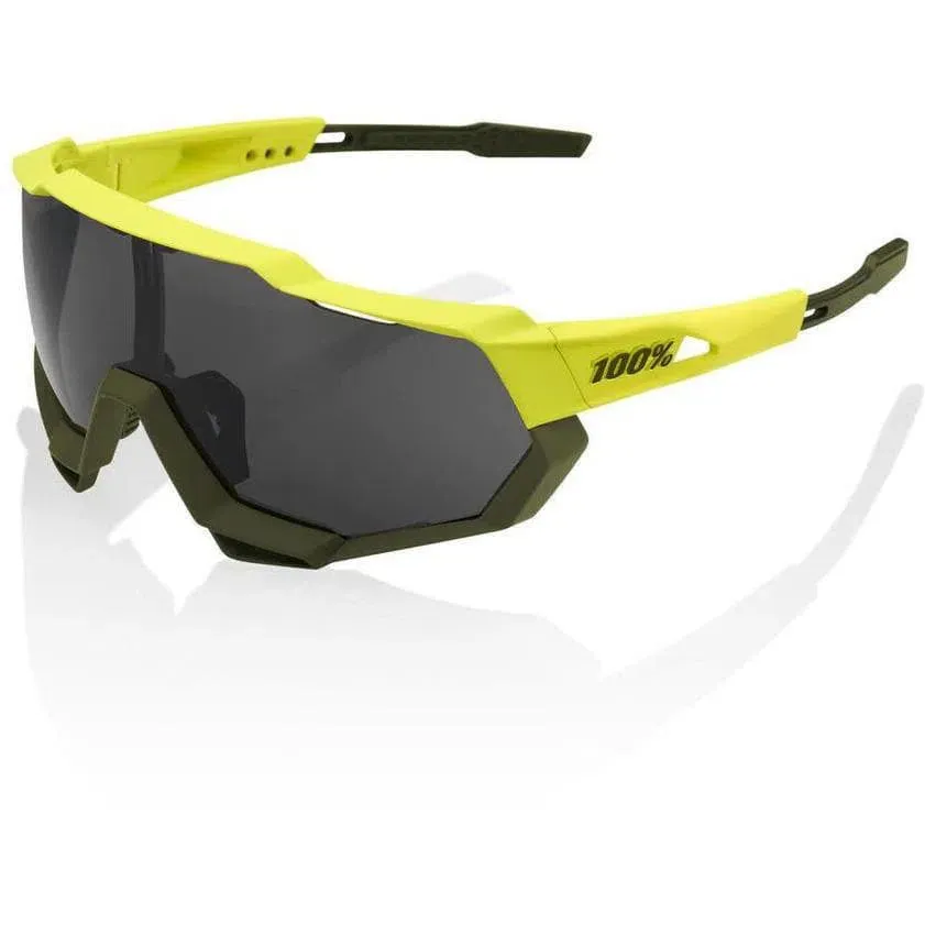 RIDE 100% Eyewear Speedtrap Soft Tact - Banana Black Mirror Lens