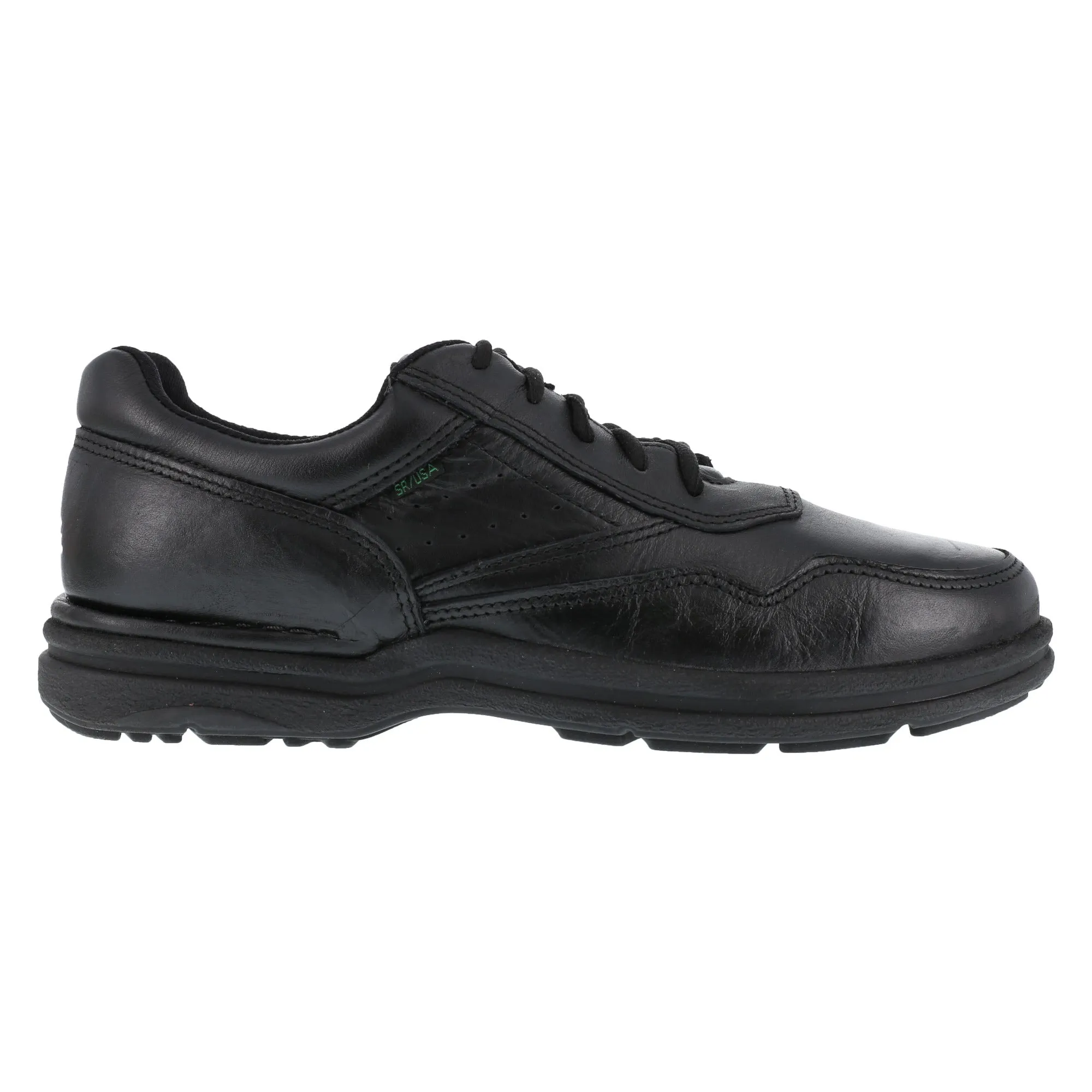 Rockport Mens Black Leather Work Shoes Postwalk Athletic Oxford