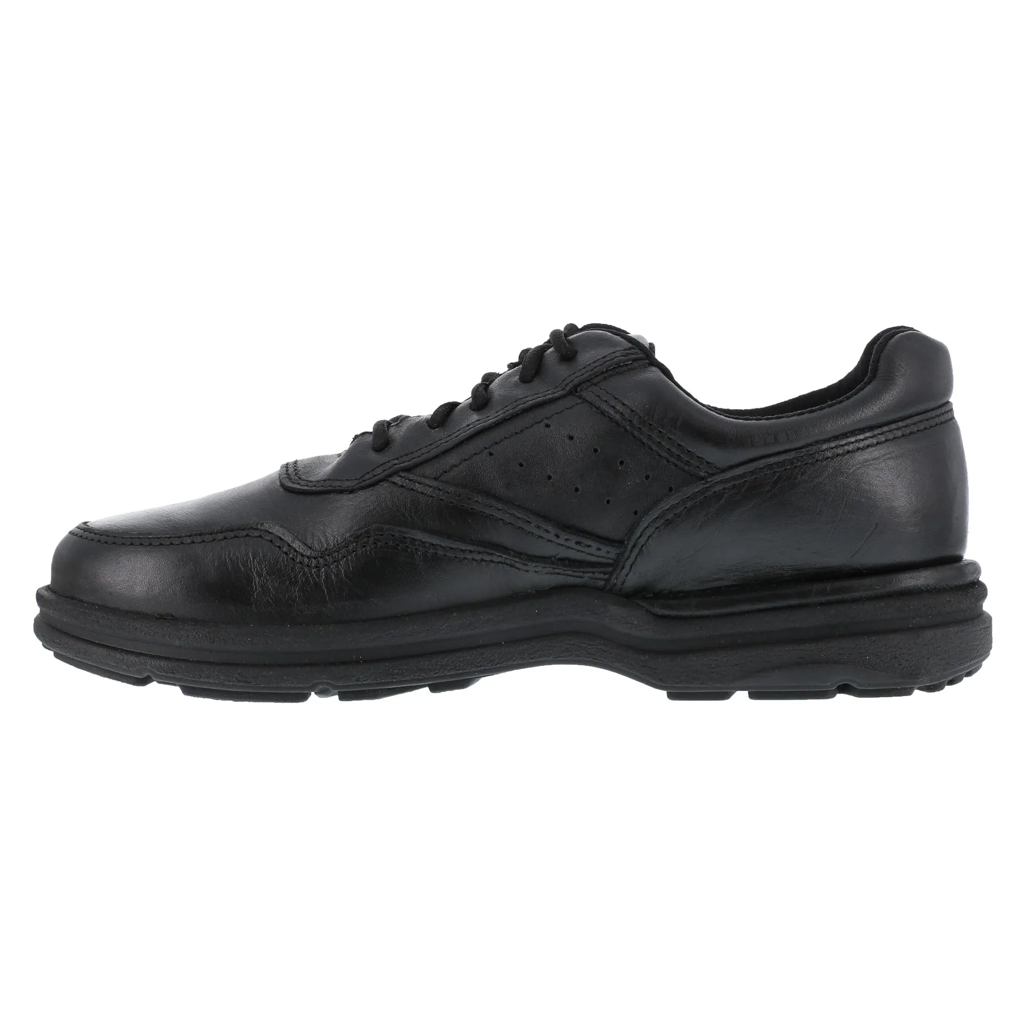 Rockport Womens Athletic Oxford Work Shoes in Black Leather, Size 8.5M