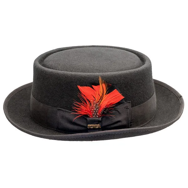 Scala - Jazz Porkpie Wool Felt Hat