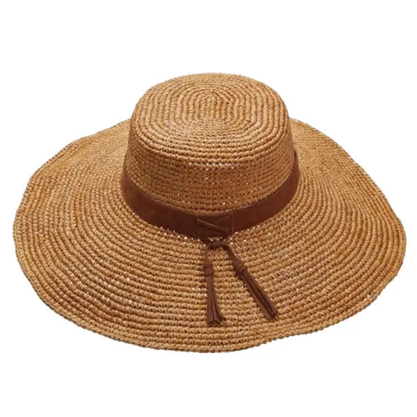 Scala - Raffia Crochet Boater Hat