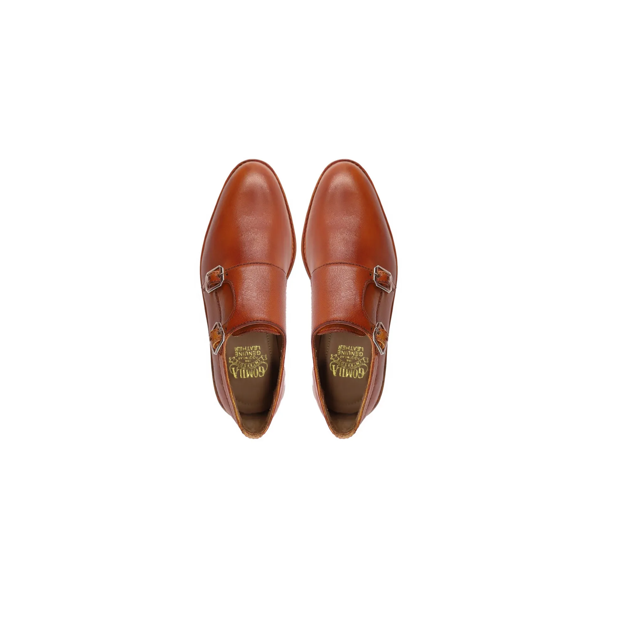 Slinky - Kid's Tan Calf Leather Double Monkstrap (5-12 Years Old)