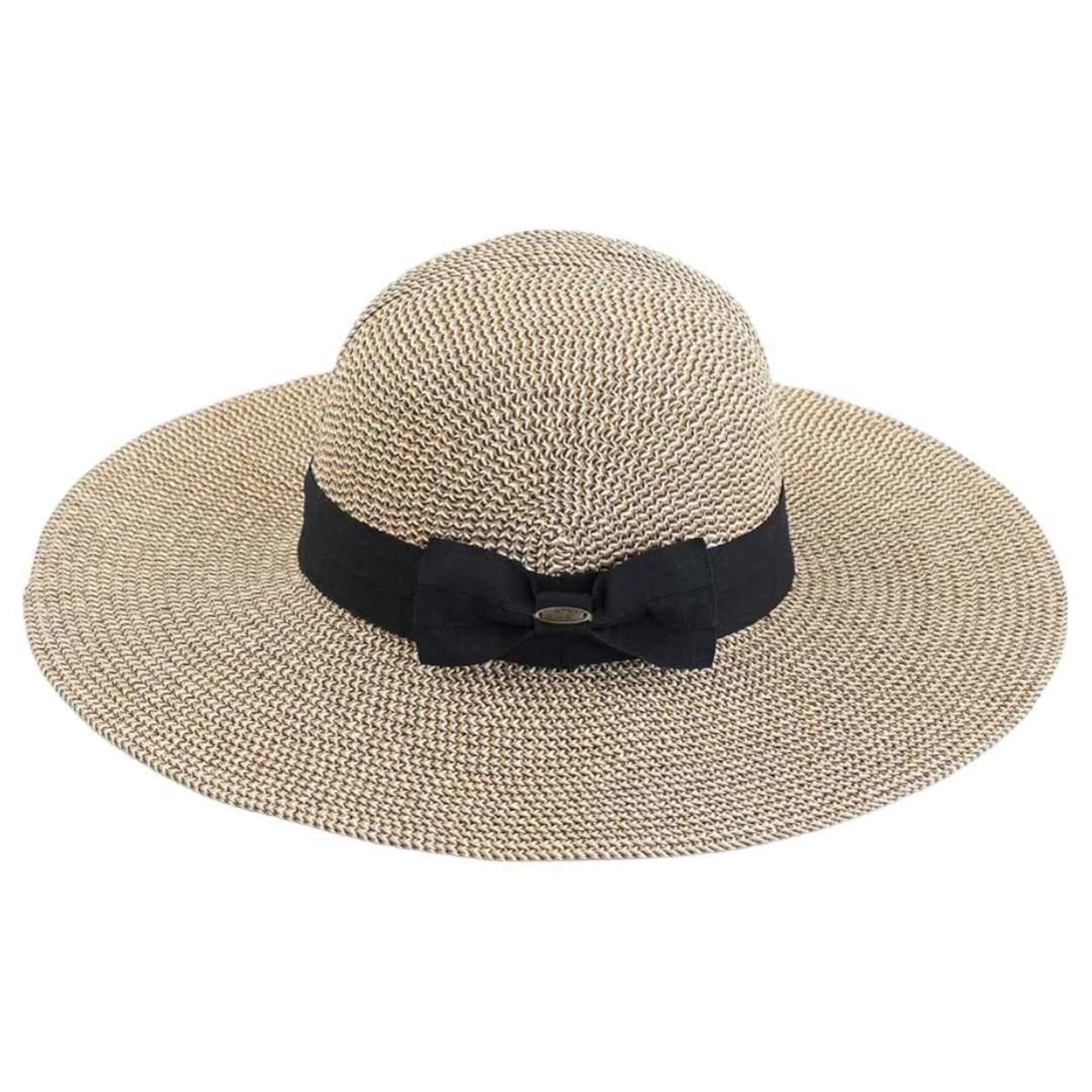 ST3954 Foldable Straw Sun Hat With Detachable Bow