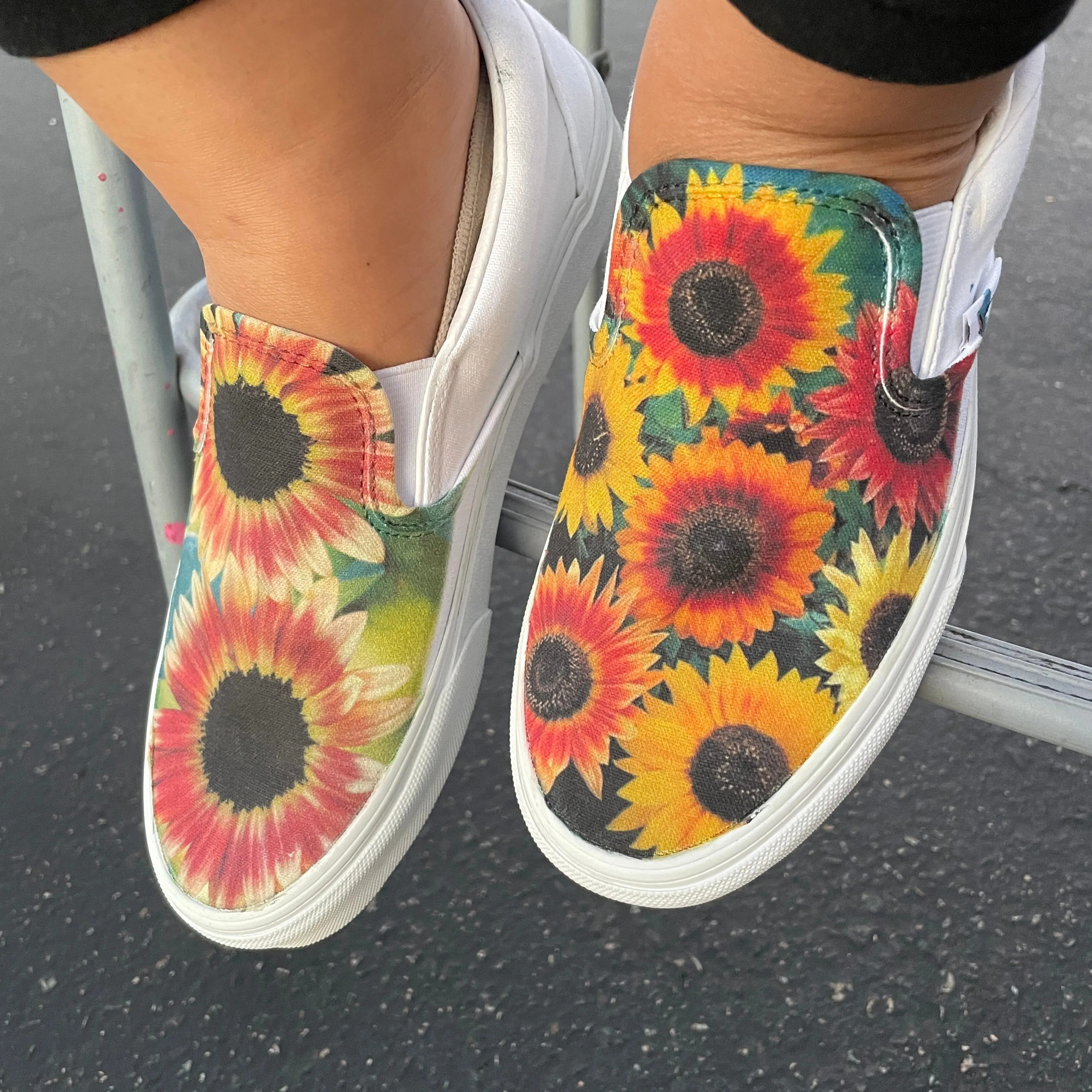 Sunflower - Custom Slip Ons