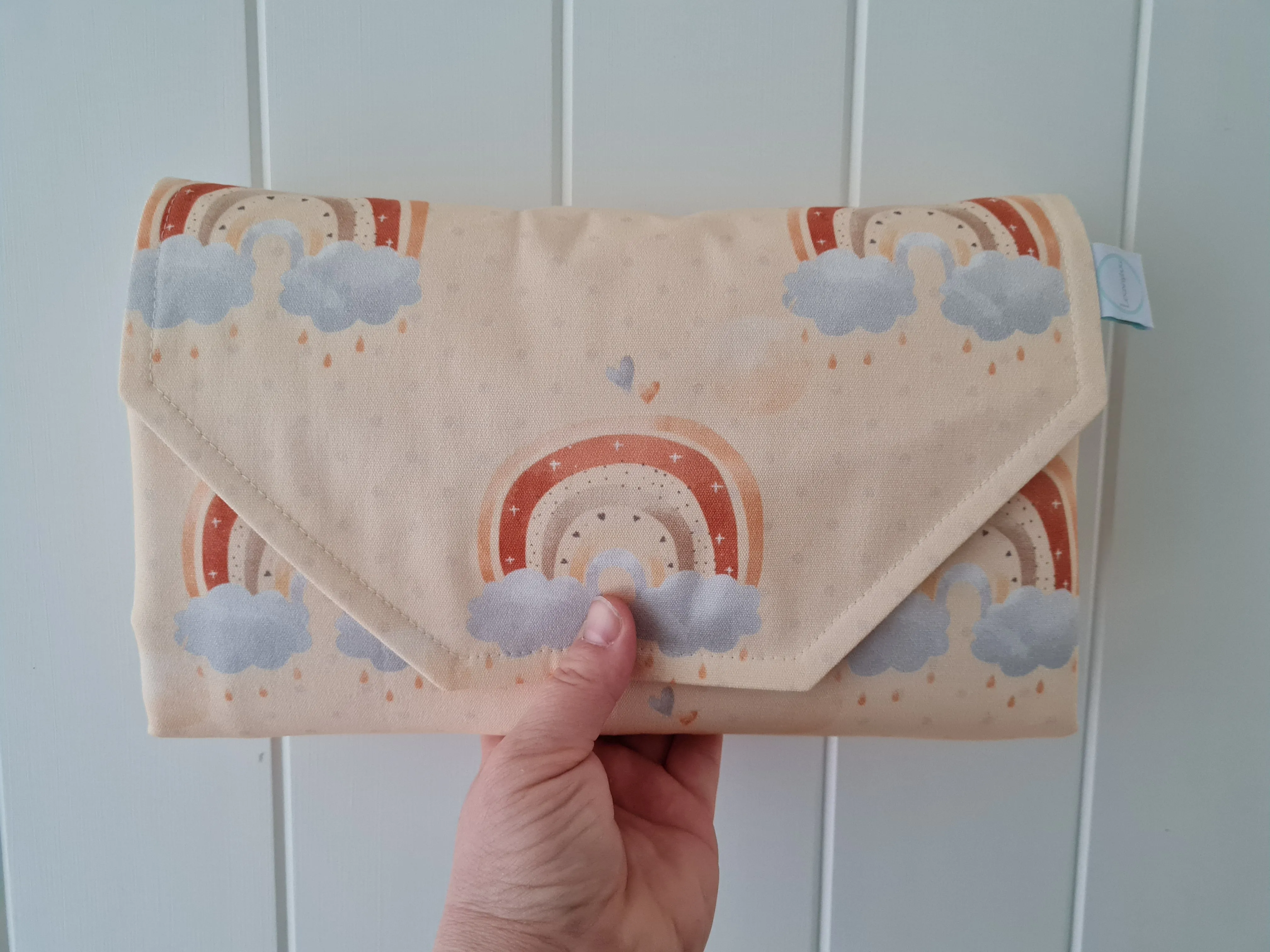 Sunny Rainbows Nappy change mat clutch DELUXE ( Pre Order - Dispatches in 12 days )