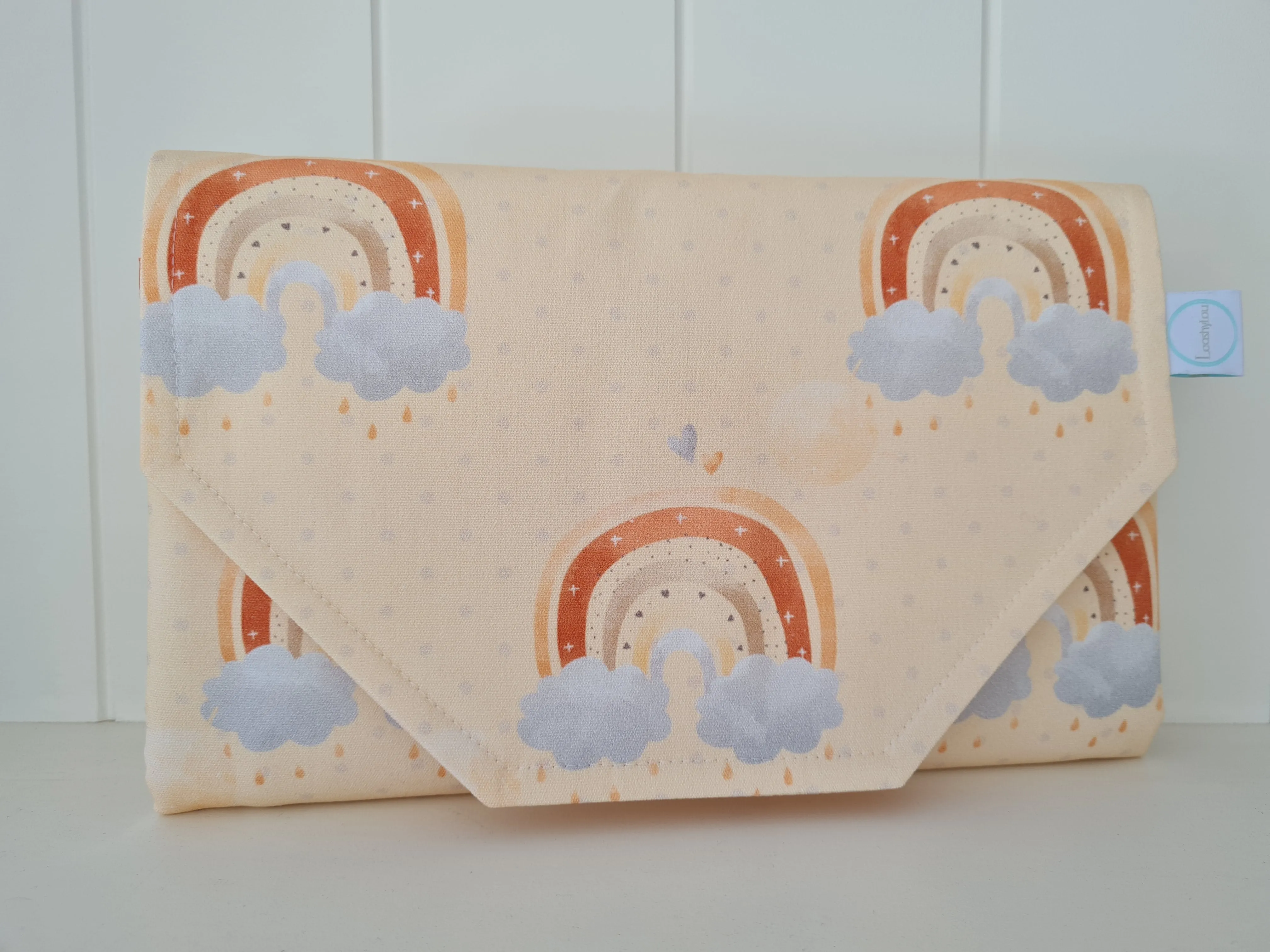 Sunny Rainbows Nappy change mat clutch DELUXE ( Pre Order - Dispatches in 12 days )