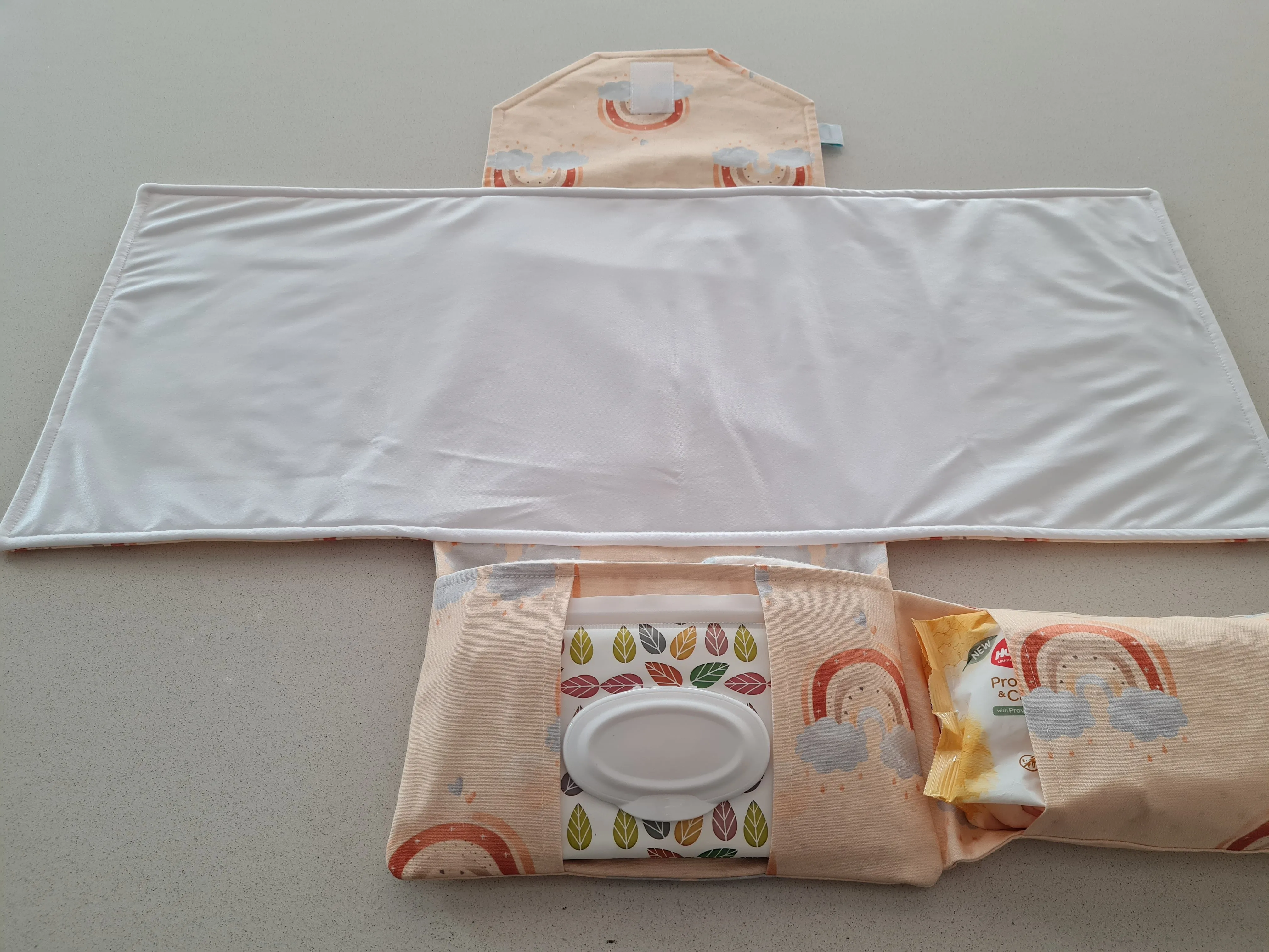 Sunny Rainbows Nappy change mat clutch DELUXE ( Pre Order - Dispatches in 12 days )