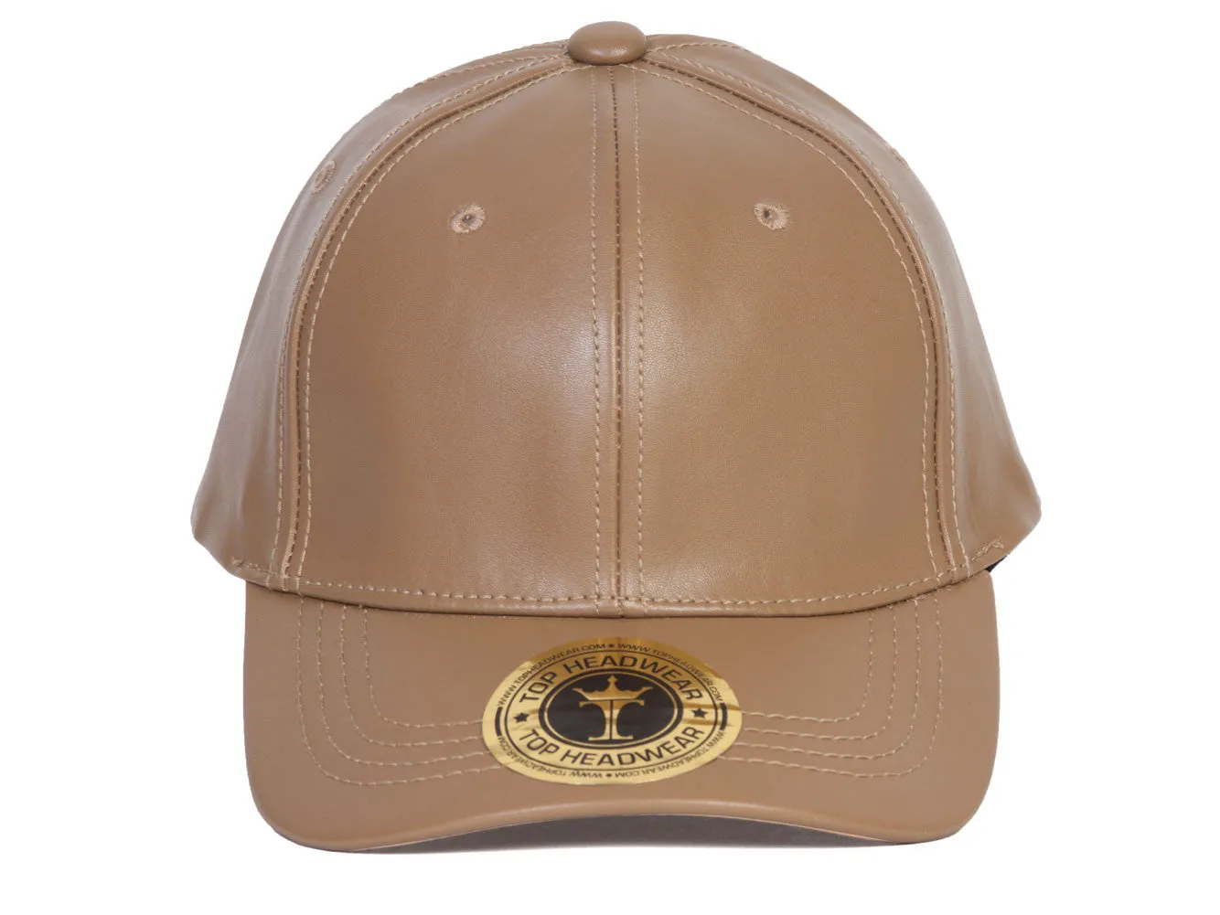 TopHeadwear PU Leather Adjustable Baseball Cap