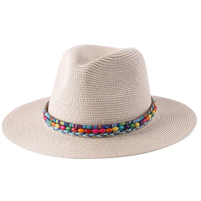 Wide Brim Panama Sun Straw Hats Fedora