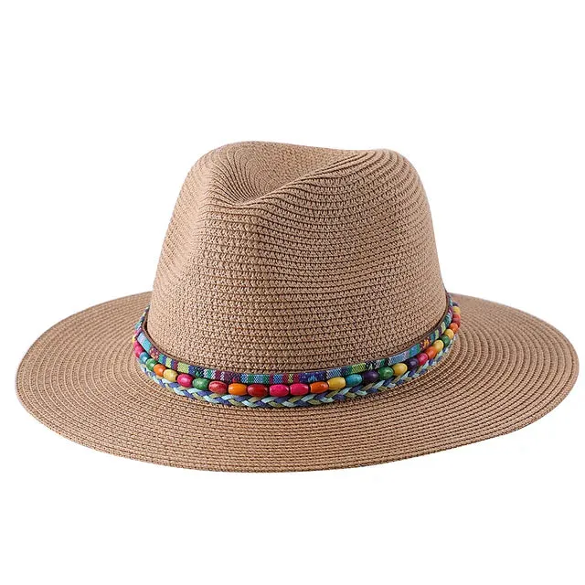 Wide Brim Panama Sun Straw Hats Fedora