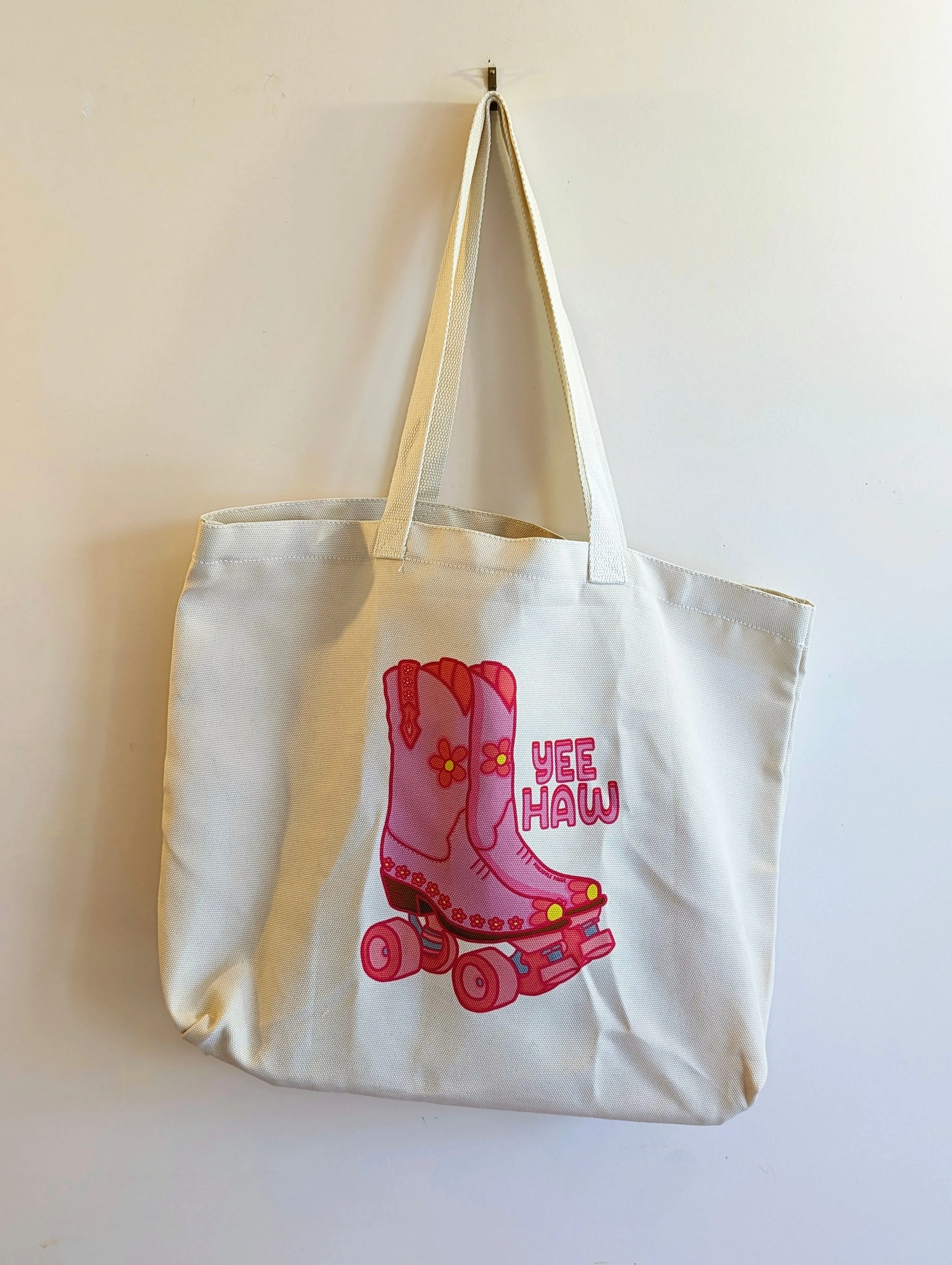 Yee Haw - Cowgirl Roller Skate Tote Bag